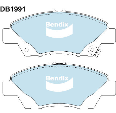 Brake Disc Pad Set Bendix DB1991 GCT For HONDA CITY 1.5L CR-Z 1.5L INSIGHT 1.3L JAZZ 1.5L