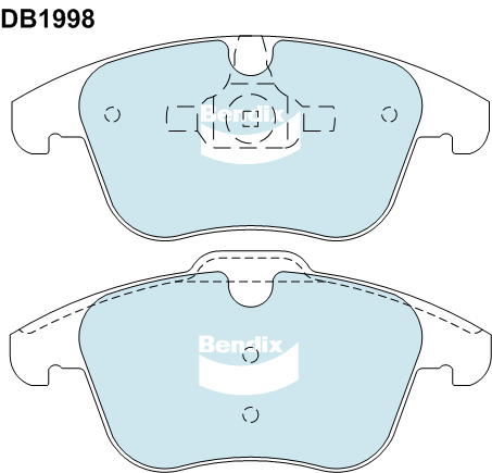 Brake Pads H/Duty Bendix DB1998HD for Ford Mondeo MA MB MC Hatchback XR5 Turbo 2.5LTP HUBA