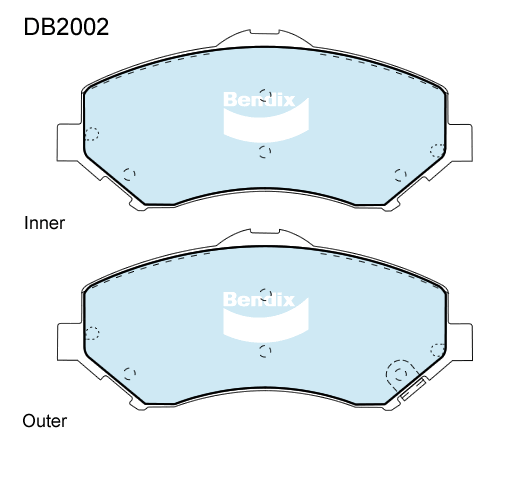 Brake Pads 4WD/SUV Bendix DB20024WD for Dodge Nitro SUV 3.7 4WD 3.7LTP EKG