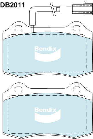 Brake Disc Pad Set Bendix DB2011 GCT For ALFA ROMEO 147 937 GTV 916 3L 3.2L SPIDER 916 3L