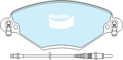 Brake Pads H/Duty Bendix DB2016HD for Citroen C5 RE Wagon (RERFJB RERFJC) 2.0LTP RFJ (EW10A)