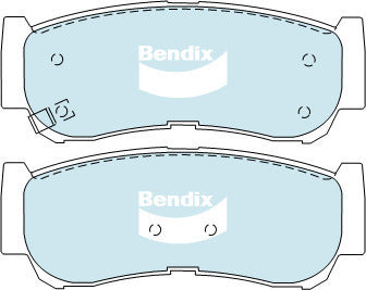 Brake Disc Pad Set Rear Bendix DB2035 GCT For HYUNDAI SANTA FE CM 2.2L 2.7L 3.3L