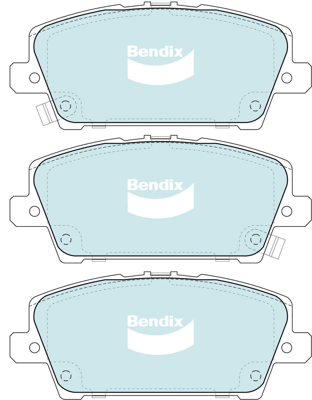 Brake Disc Pad Set Bendix DB2047 GCT For HONDA CIVIC FD FA 2L FG FB 1.8L 2L
