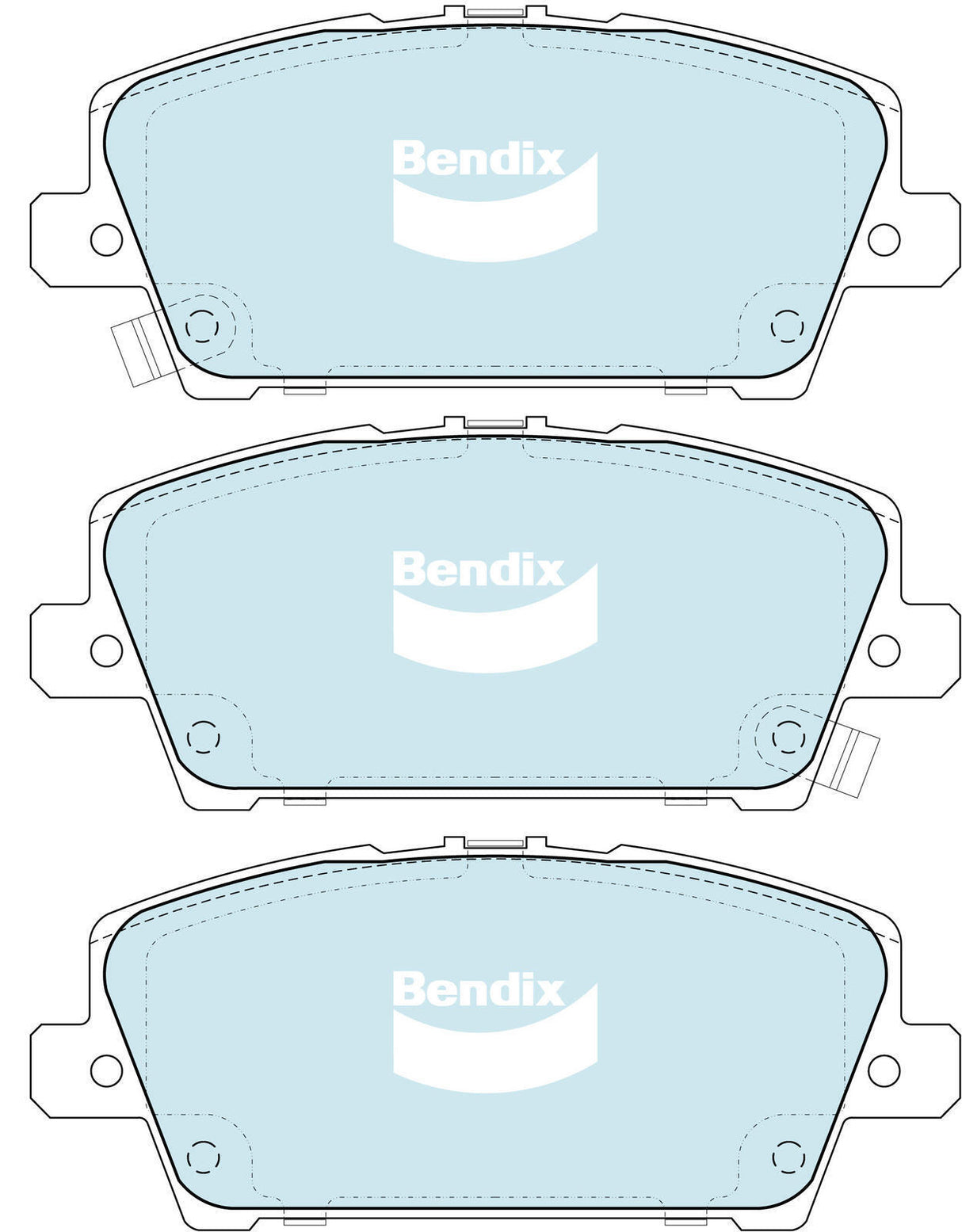 Brake Disc Pad Set Bendix DB2047 GCT For HONDA CIVIC FD FA 2L FG FB 1.8L 2L