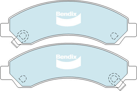 Brake Disc Pad Set Front Bendix DB2061 4WD For GREAT WALL V240 2L 2.4L X240 2.4L