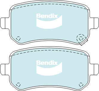 Brake Disc Pad Set Rear Bendix DB2152 4WD For CHRYSLER GRAND VOYAGER DODGE JOURNEY