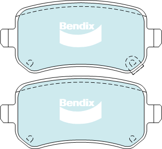 Brake Disc Pad Set Rear Bendix DB2152 4WD For CHRYSLER GRAND VOYAGER DODGE JOURNEY