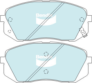 Brake Disc Pad Set Bendix DB2174 GCT For HYUNDAI KIA i30 i40 i45 RONDO SPORTAGE