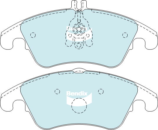 Brake Disc Pad Set Bendix DB2183 GCT For MERCEDES-BENZ C-CLASS E-CLASS W204