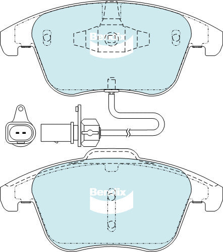 Brake Disc Pad Set Front Bendix DB2184 HD For AUDI A4/A5 8K2 B8 8F7