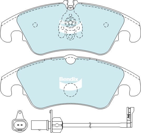 Brake Disc Pad Set Bendix DB2186 GCT For AUDI A4 A5 A6 A7 Q5 FORD Focus LV