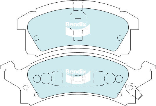 Brake Disc Pad Set Bendix DB2191 GCT