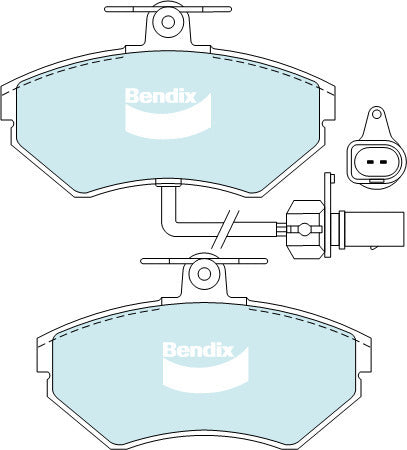 Brake Disc Pad Set Bendix DB2193 GCT For AUDI A4 8D2 B5 B6 B7 Passat