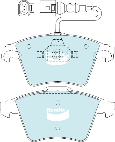 Brake Pads H/Duty Bendix DB2199HD for Volkswagen Touareg 7LA 7L6 7L7 SUV V8 4.2LTP AXQ