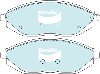 Brake Disc Pad Set Front Bendix DB2208 GCT HOLDEN Barina Spark MJ 1.2L FWD