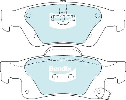 Brake Disc Pad Set Rear Bendix DB2217 4WD For JEEP Grand Cherokee WK2 WK AWD