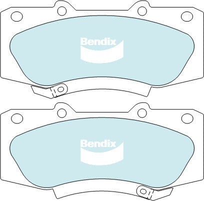 Brake Pads 4WD/SUV Bendix DB22214WD for Toyota Hilux GGN25 Cab Chassis 4.0LTP 1GR FE