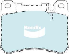 Brake Disc Pad Set Bendix DB2235 GCT For MERCEDES-BENZ C-Class W203 c220 cdi