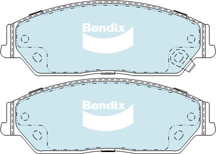 Brake Disc Pad Set Front Bendix DB2240 GCT For HYUNDAI i30 GD 1.6L 1.8L KIA
