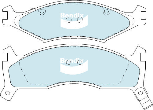 Brake Disc Pad Set Bendix DB2248 4WD