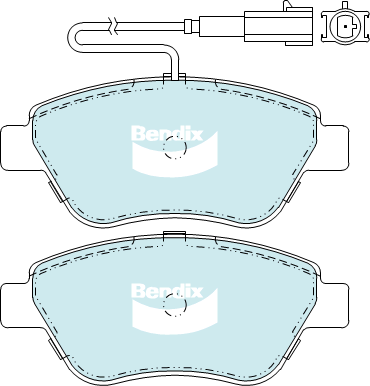Brake Disc Pad Set Bendix DB2258 GCT For FIAT 500 312 1.2L 1.3L 1.4L FWD