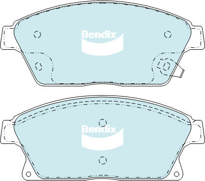 Brake Disc Pad Set Front Bendix DB2268 GCT For HOLDEN Astra PJ 1.6L Cruze JH