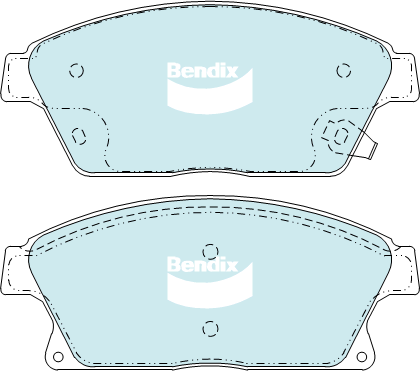 Brake Disc Pad Set Front Bendix DB2268 GCT For HOLDEN Astra PJ 1.6L Cruze JH