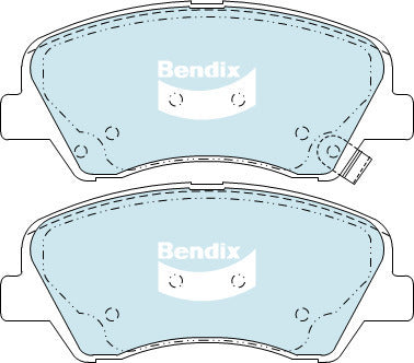 Brake Disc Pad Set Front Bendix DB2272 GCT For HYUNDAI Accent RB 1.6L KIA Rio