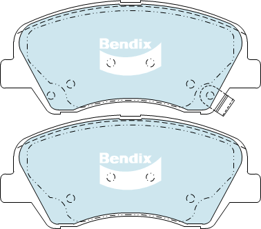 Brake Disc Pad Set Front Bendix DB2272 GCT For HYUNDAI Accent RB 1.6L KIA Rio