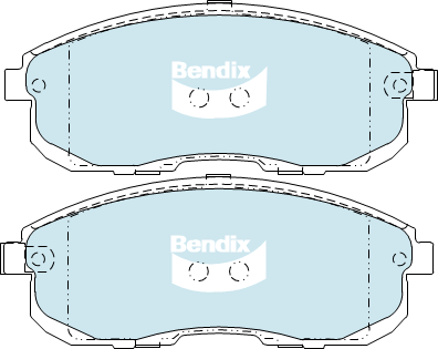 Brake Pads General CT Bendix DB2287GCT for Nissan Pulsar B17 Sedan SSS 1.6LTP