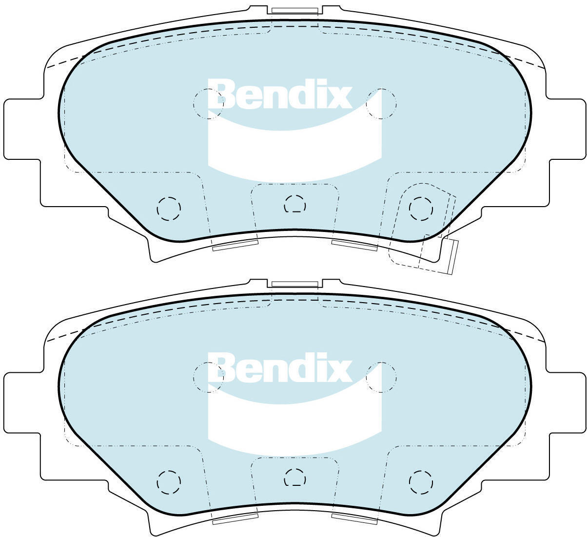Brake Disc Pad Set Bendix DB2331 GCT For MAZDA 3 BM BN CX-3 DK FWD