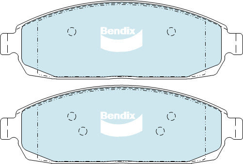 Brake Disc Pad Set Bendix DB2333 4WD For JEEP Commander XH XK Grand Cherokee