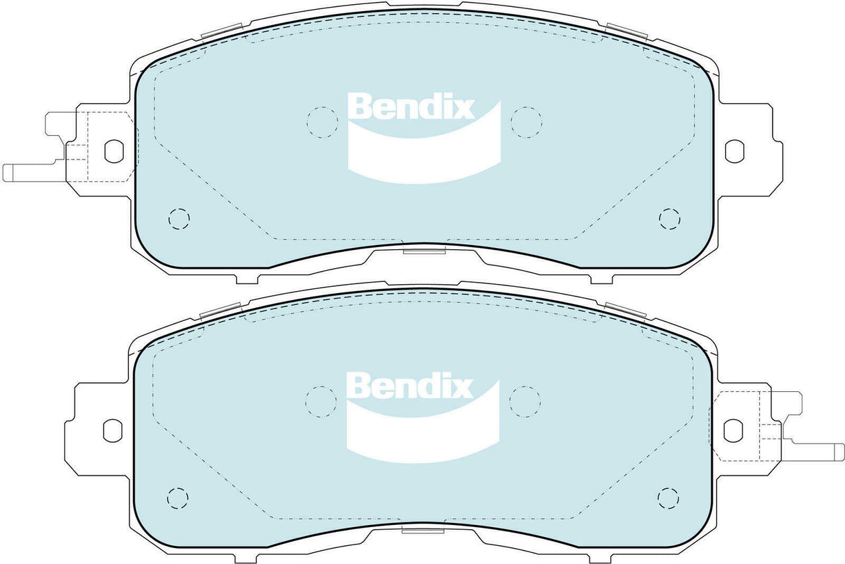 Brake Disc Pad Set Bendix DB2336 GCT For NISSAN Altima L33