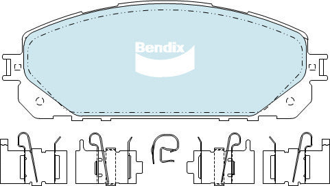 Brake Pads 4WD/SUV Bendix DB23374WD for Jeep Cherokee KL SUV 4x4 Longitude Blackhawk 3.2LTP EHB