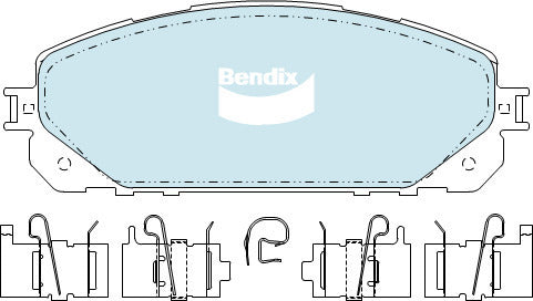 Brake Disc Pad Set Bendix DB2337 4WD For JEEP Cherokee KL