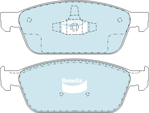 Brake Disc Pad Set Bendix DB2353 GCT For FORD Focus LW LZ Kuga TF Ecobooster