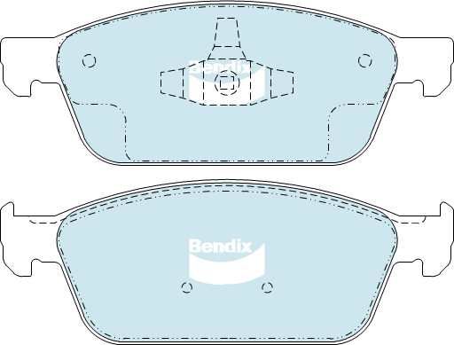 Brake Disc Pad Set Bendix DB2353 GCT For FORD Focus LW LZ Kuga TF Ecobooster