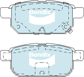 Brake Disc Pad Set Bendix DB2364 4WD For SUZUKI Baleno EW FW S-Cross JY