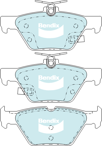 Brake Disc Pad Set Bendix DB2398 GCT For SUBARU IMPREZA LIBERTY OUTBACK