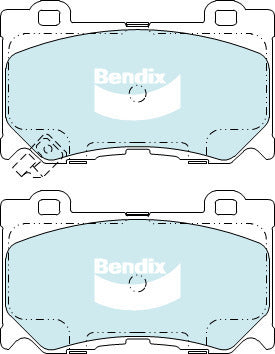 Brake Disc Pad Set Bendix DB2400 GCT For INFINITY FX G M Q50 Q70 QX70 NISSAN