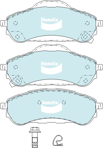 Brake Disc Pad Set Bendix DB2411 4WD For FORD EVEREST UA UAII 3.2L TDCi 4WD