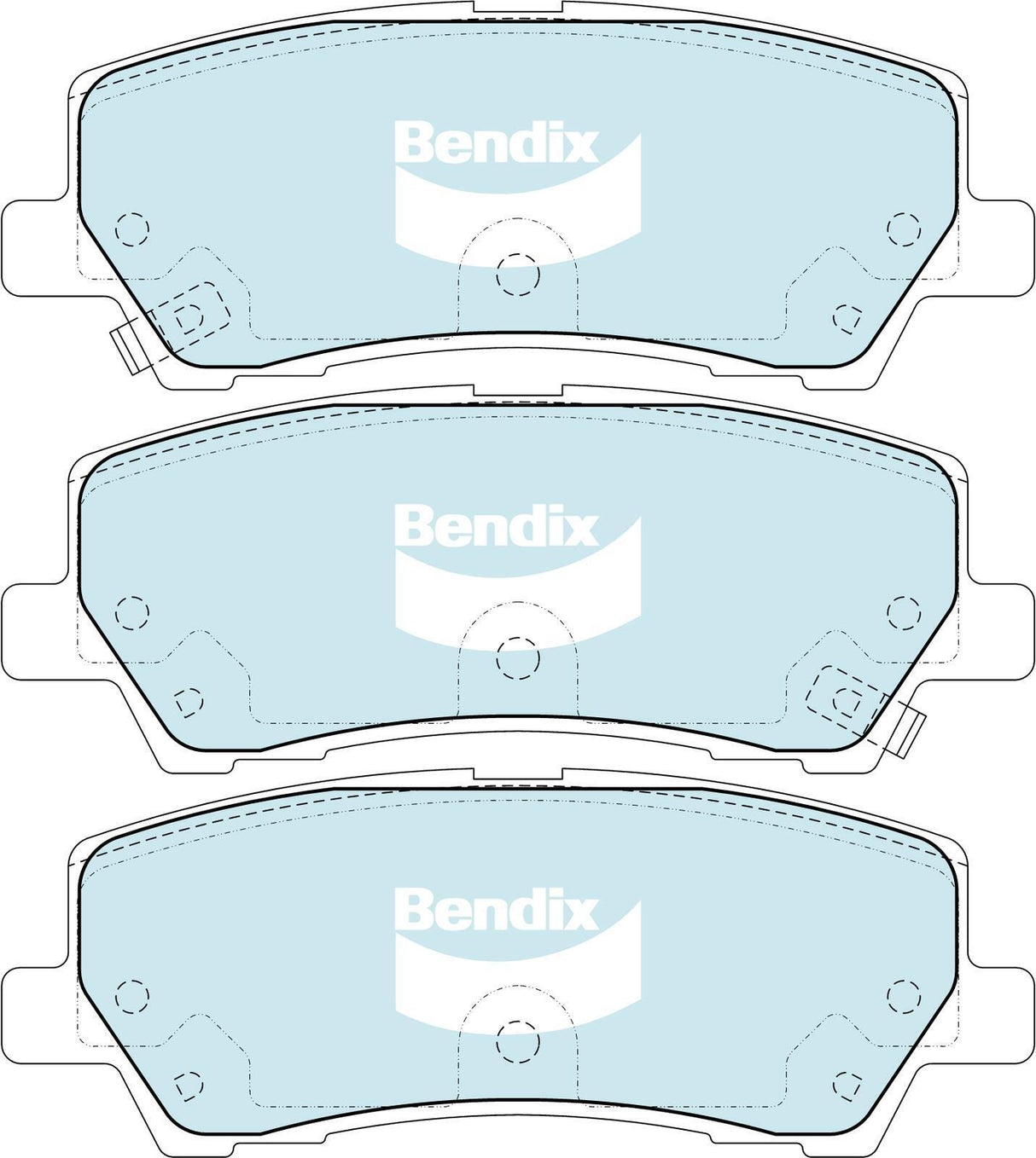 Brake Disc Pad Set Bendix DB2412 GCT For FORD Mustang FM FN V8