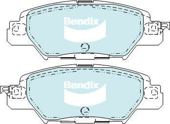 Brake Disc Pad Set Bendix DB2414 4WD For MAZDA CX-5 KE KF