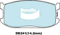 Brake Disc Pad Set Front Bendix DB241 GCT For FORD Laser Meteor MAZDA 323 BD