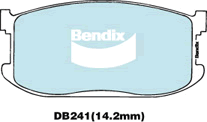 Brake Disc Pad Set Front Bendix DB241 GCT For FORD Laser Meteor MAZDA 323 BD
