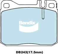 Brake Disc Pad Set Front Bendix DB243 GCT For MERCEDES-BENZ Coup Kombi S-Class
