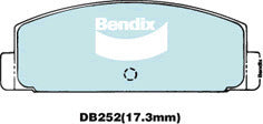 Brake Disc Pad Set Bendix DB252 GCT For MITSUBISHI Sigma Scorpion Starion