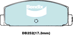 Brake Disc Pad Set Bendix DB252 GCT For MITSUBISHI Sigma Scorpion Starion