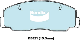 Brake Disc Pad Set Bendix DB271 GCT For Toyota Blizzard LD10 Liteace KM20