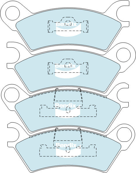 Brake Disc Pad Set Front Bendix DB278 GCT For MAZDA 929 HB